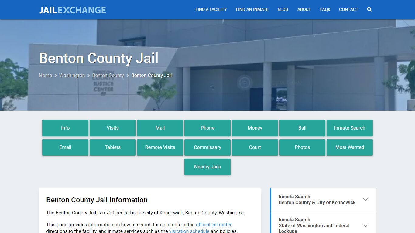 Benton County Jail, WA Inmate Search, Information